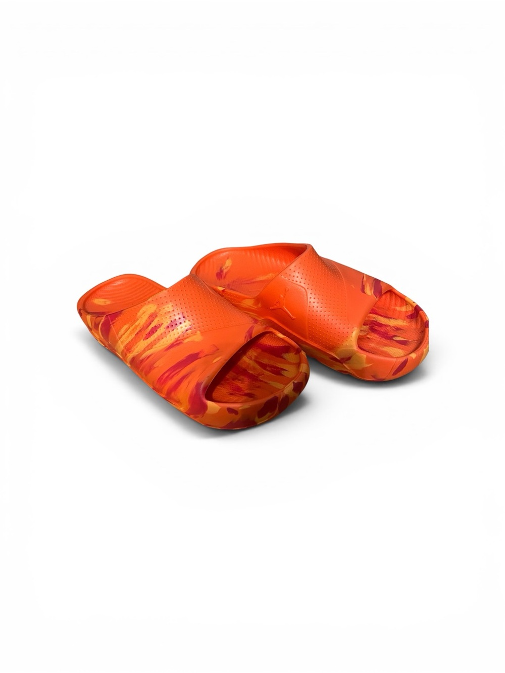 Jordan Orange Marbled Slide Sandals
